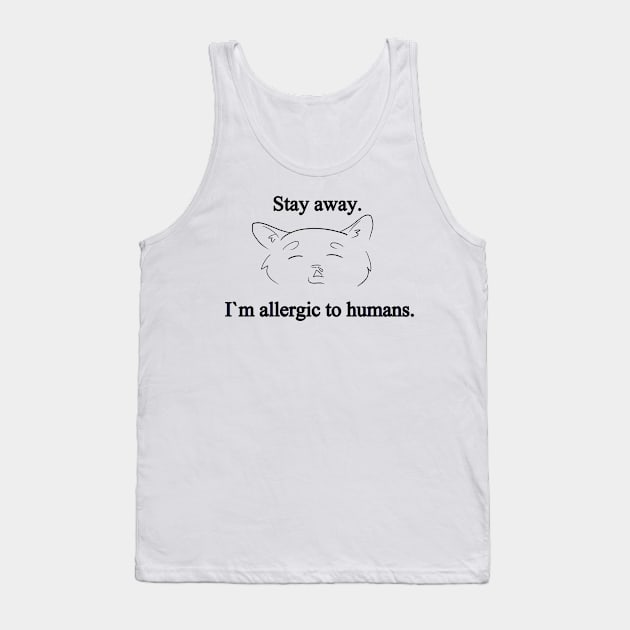 Stay away cat Tank Top by Zimart